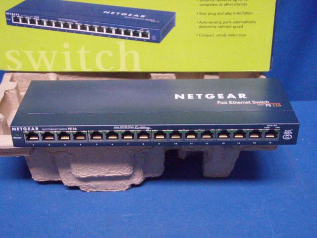 NETGEAR FS116 16 PORT FAST ETHERNET SWITCH *NIB* | eBay
