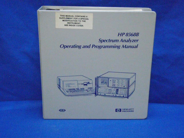 8568B Operating Agilent HP Keysight 08568-90041 Programming Manual