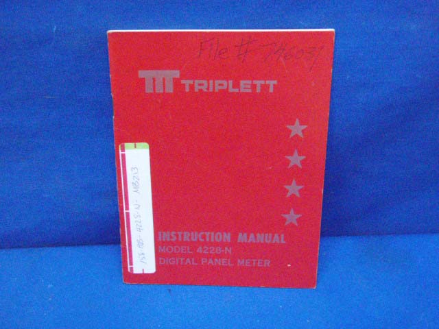 Triplett Model 4228-N Instruction Manual - Picture 1 of 1