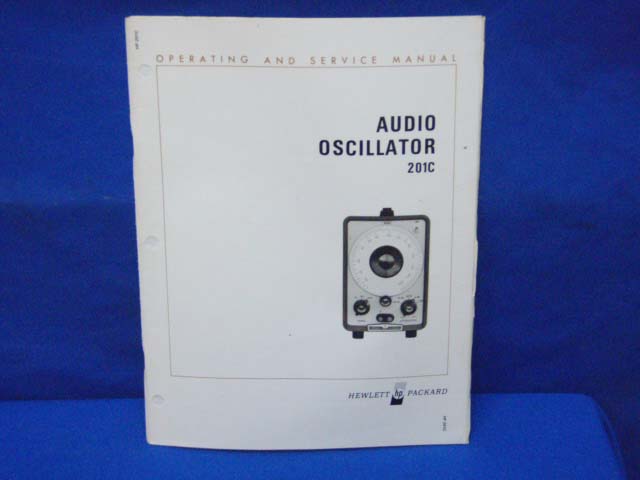Manuel d'utilisation et d'entretien de l'oscillateur audio HP 201C - Photo 1/1