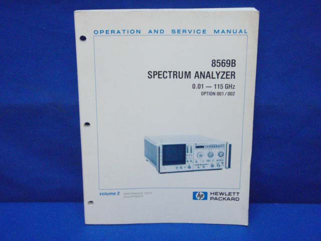HP 8569B Spectrum Analyzr manuel d'utilisation et d'entretien v2 - Photo 1/1