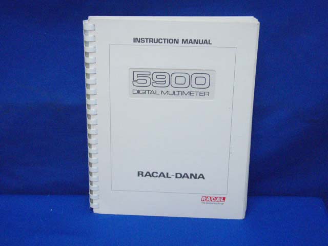 Manual de instrucciones multímetro digital Racal-Dana 5900 - Imagen 1 de 1