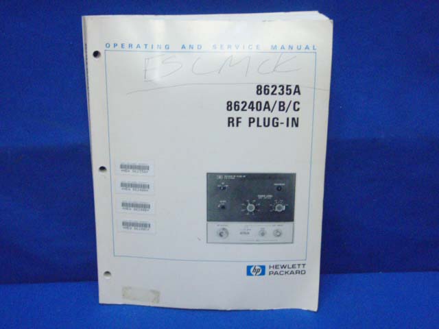 HP 86235A 86240A/B/C Operating & SERVICE Manual | eBay